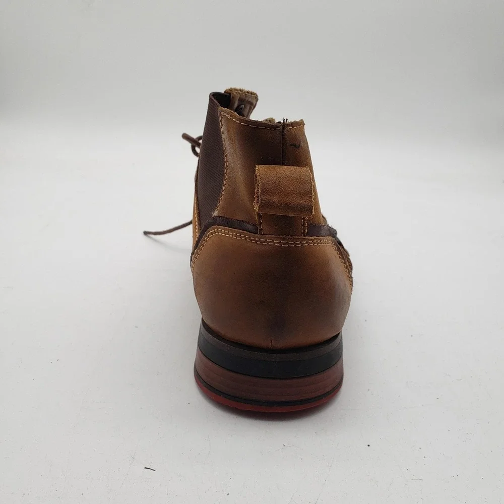 Steve Madden Murdock Boots Mens Size 10 Brown Leather Chukka Casual‎ Cap Toe